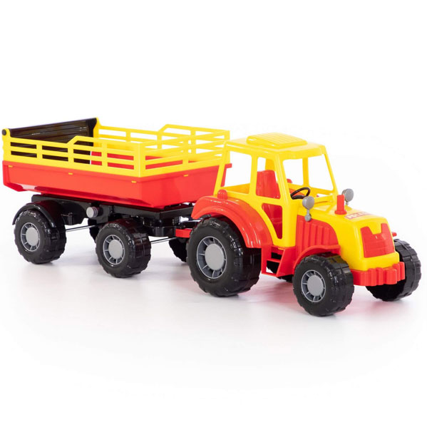 Játék traktor pótkocsival